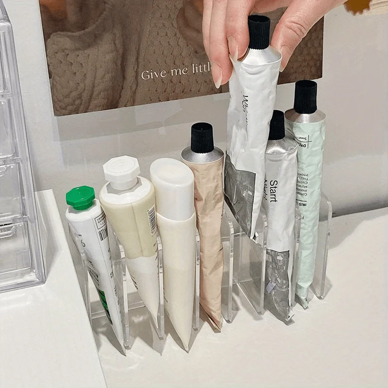 Home Office Work Table - 1 stuk, transparante plastic cosmetica-organizer met