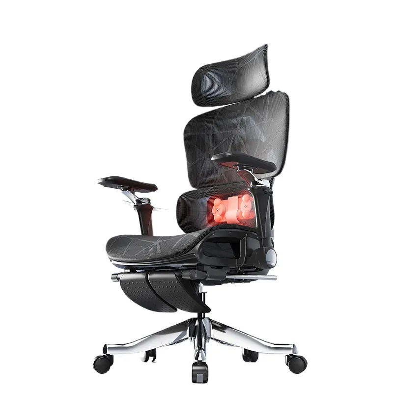 Ergonomic Office Chair - Ergonomische massage-lendensteun verwarmde bureaustoel voor thuisgebruik,