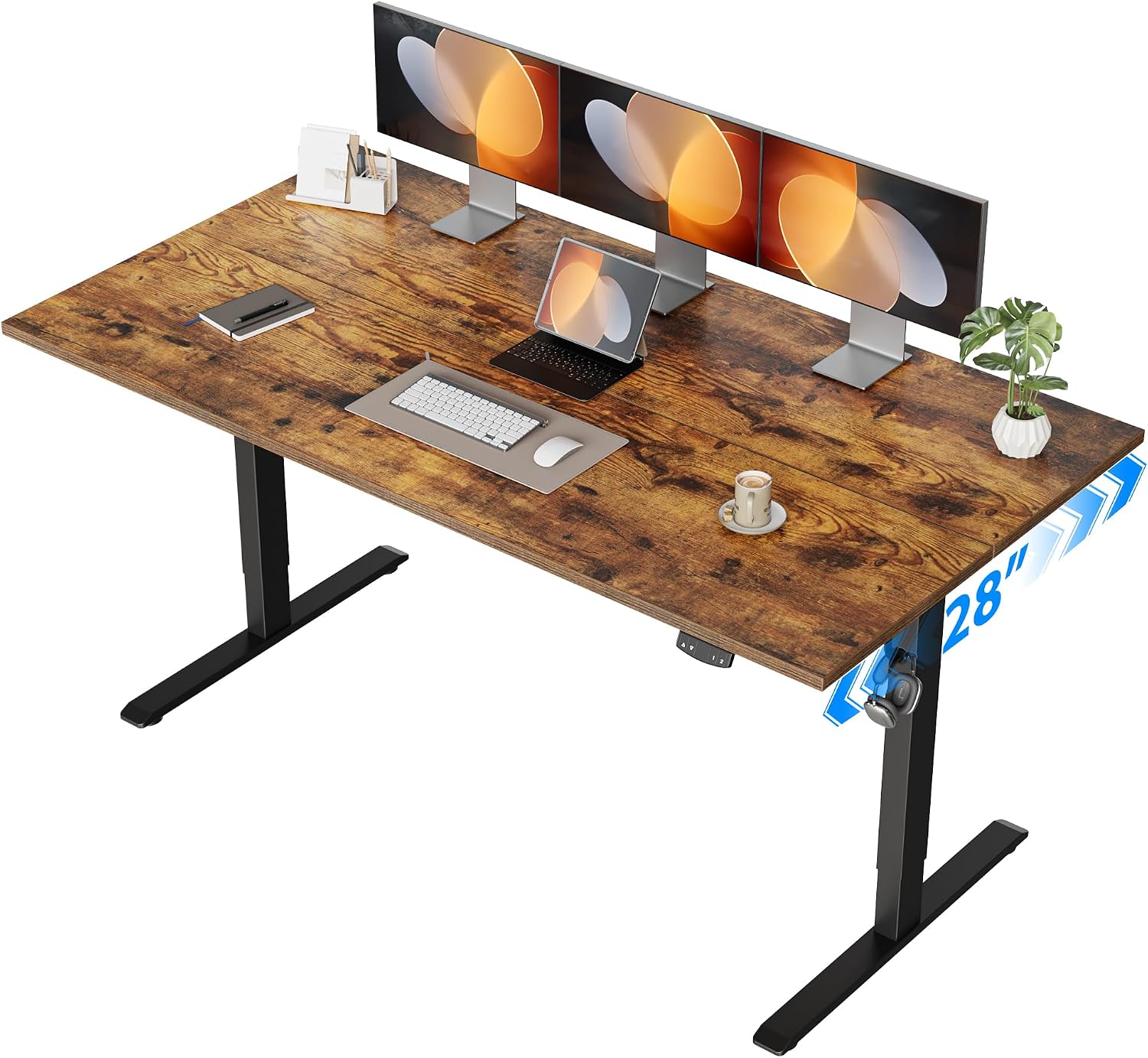 Home Office Work Table - Elektrisch sta-bureau, 55 x 28 inch