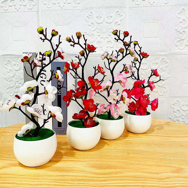 Home Office Layout - Simulatie Pruim Bloempot Plant Kunstmatige Plastic