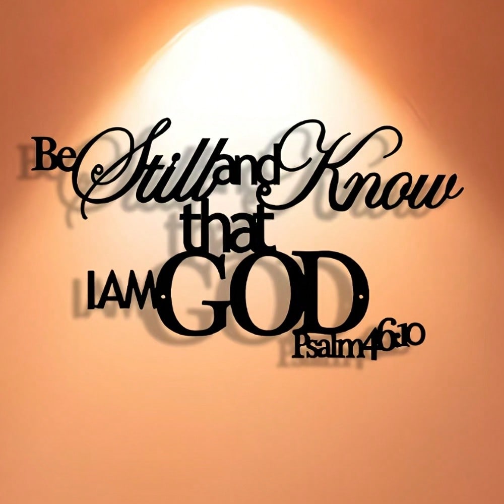 Home Office Room Inspiration - God Word Metal Wall Plaque Christelijk