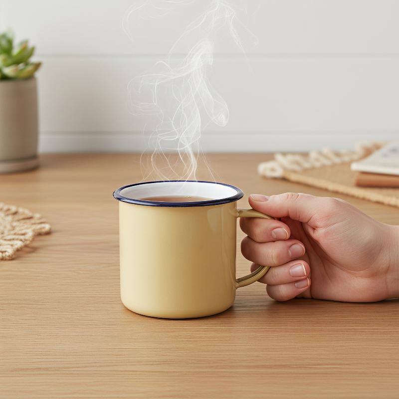 Home Office Logo - Duurzame emaille drinkbekers met aangepast logo,