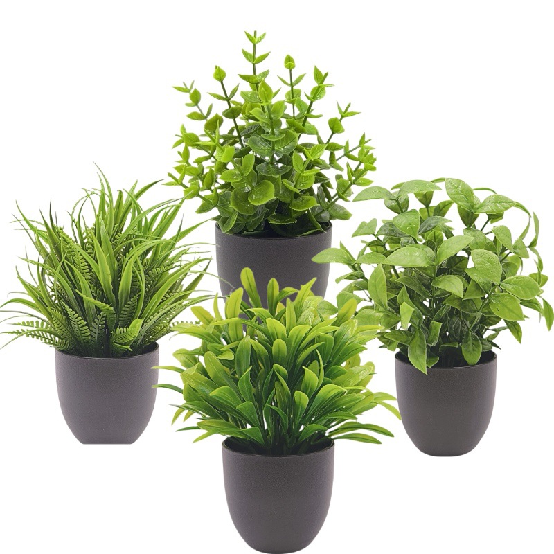 Home Office Layout - Simulatie Groene Plant Bonsai Grensoverschrijdende Kantoorinterieurdecoratie