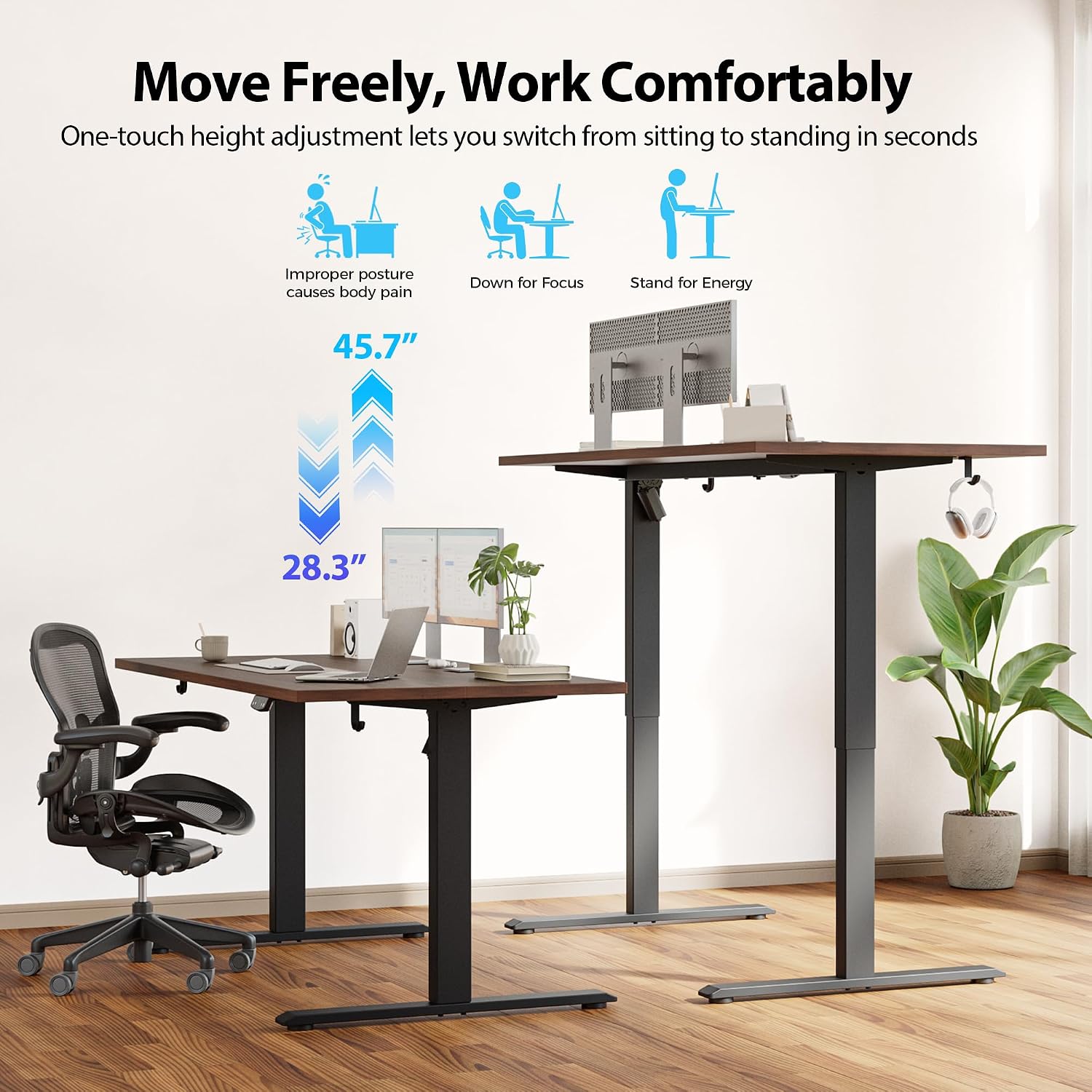 Elektrisch sta-bureau, 55 x 28 - Home Office Work Table recensie en prijs