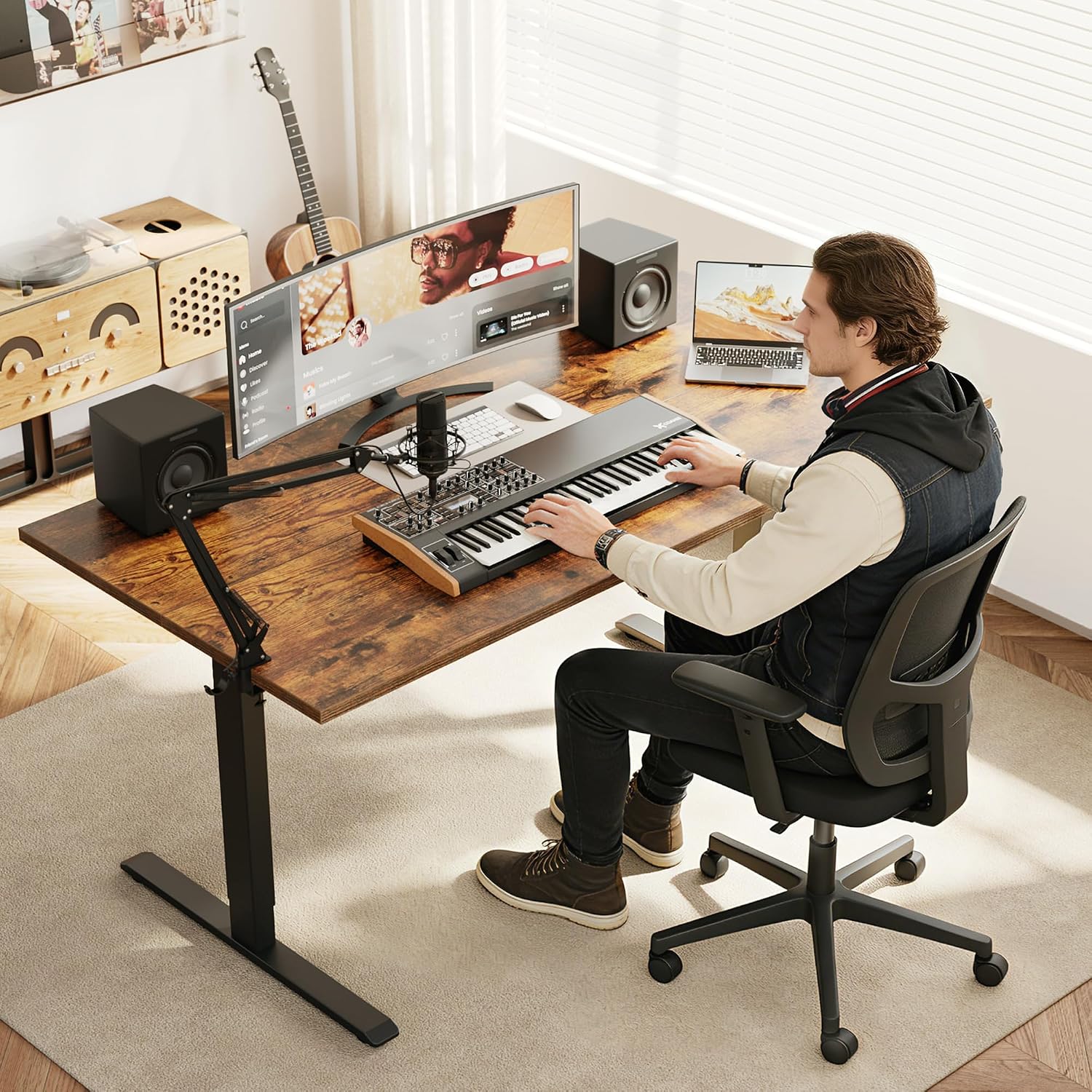 Elektrisch sta-bureau, 55 x 28 - Home Office Work Table recensie en prijs