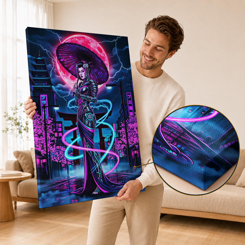 Cyberpunk Canvas Print Poster  - Home Office Or recensie en prijs